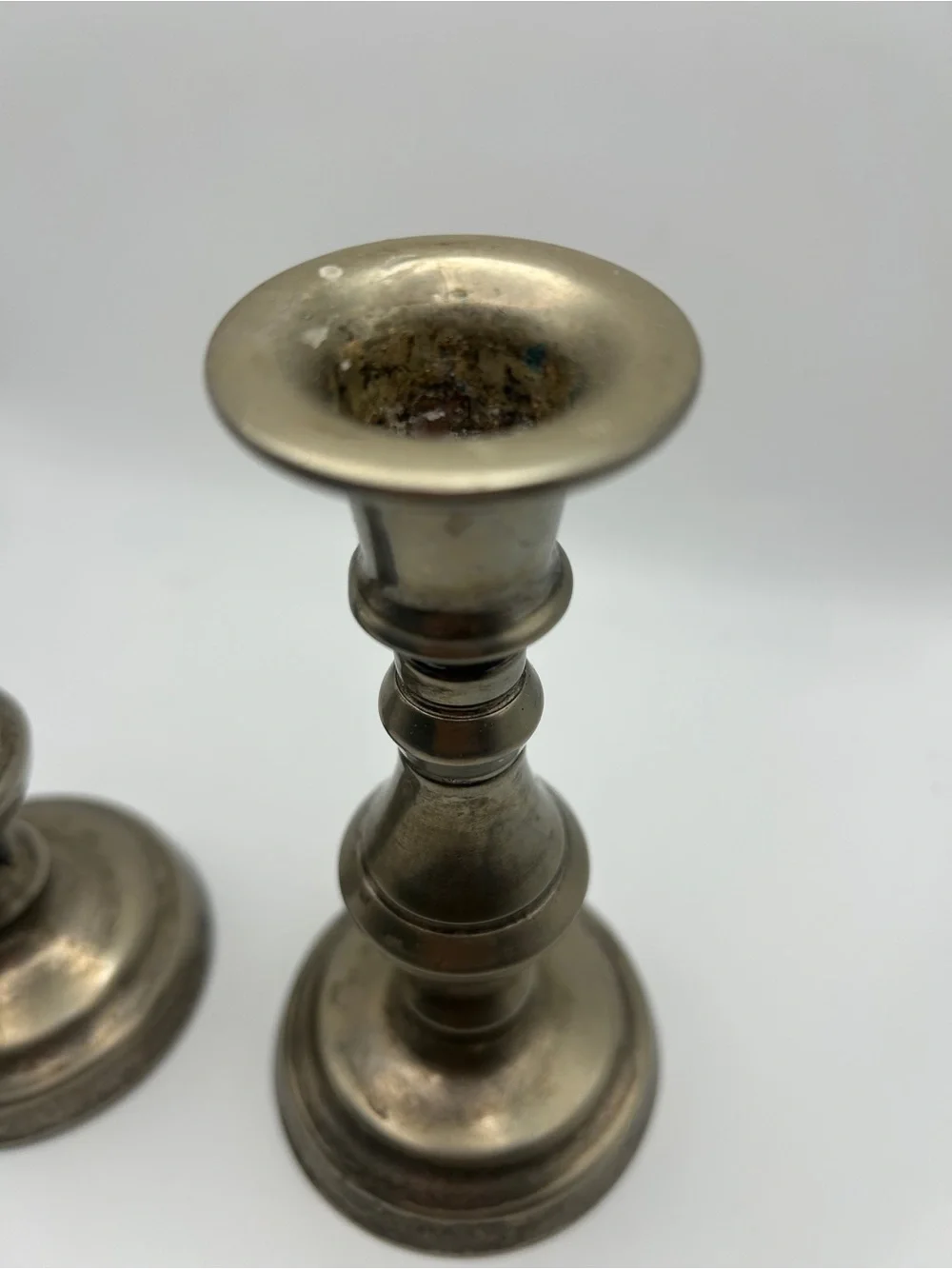 Vintage English Silver Plated Candlestick Holder Pair